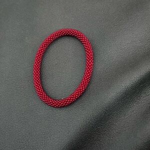 Elegant Red Beaded Bracelet